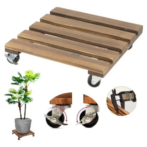 Soporte Para Plantas 30x30 Base Móvil Para Maceta Con Ruedas