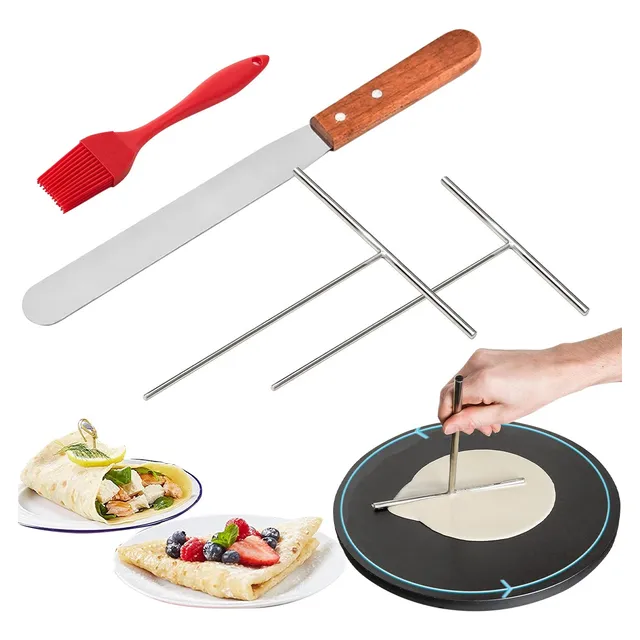 Kit 4pz Espátula Crepas Herramienta Esparcidor De Cocina Diy