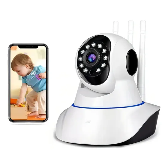 Pack 2 Cámaras IP 360° HD 3MP Wi-Fi Interior Motorizadas con Sensor Movimiento y Audio