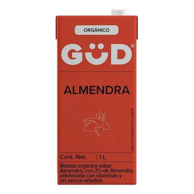 Leche De Almendra Sin Azúcar Güd Alimento Líquido 1 Lt Caja