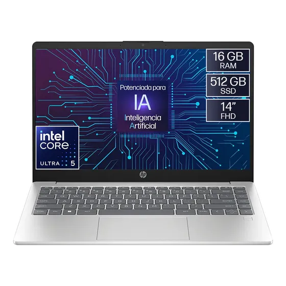 Laptop HP 14-ep1000la Intel Core Ultra 5 16GB RAM 512 GB SSD 14" FHD