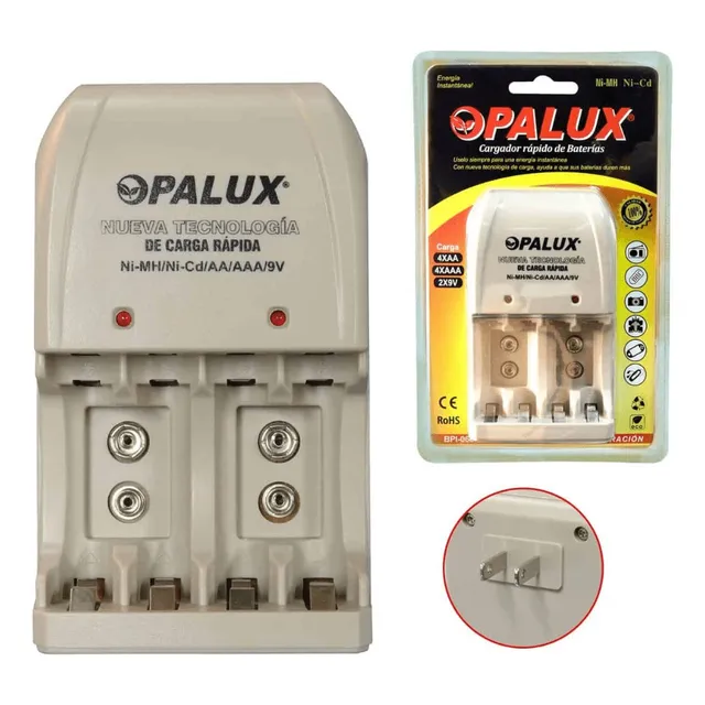 Cargador De Baterías / Pilas Recargables 9v/aa/aaa Opalux 