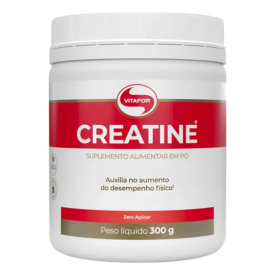 Creatina Monohidratada 300g Vitafor 100% Creatine 100 Doses 