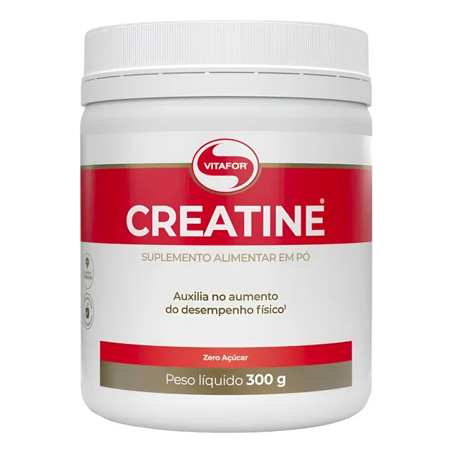 Creatina Monohidratada 300g Vitafor 100% Creatine 100 Doses 