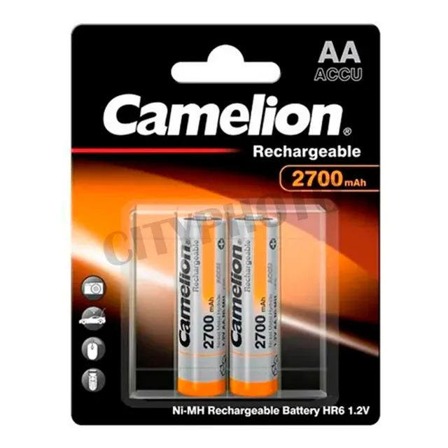 Pilas Camelion Aa 2700mah Recargable X 2 Unid, Nuevo Tienda