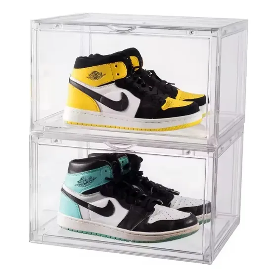 Caja Para Zapatos Transparente Organizador Lateral Apilable Lisa