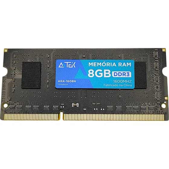 Memória Ram 8gb Ddr3 1600mhz Aitek Para Upgrade De Notebook