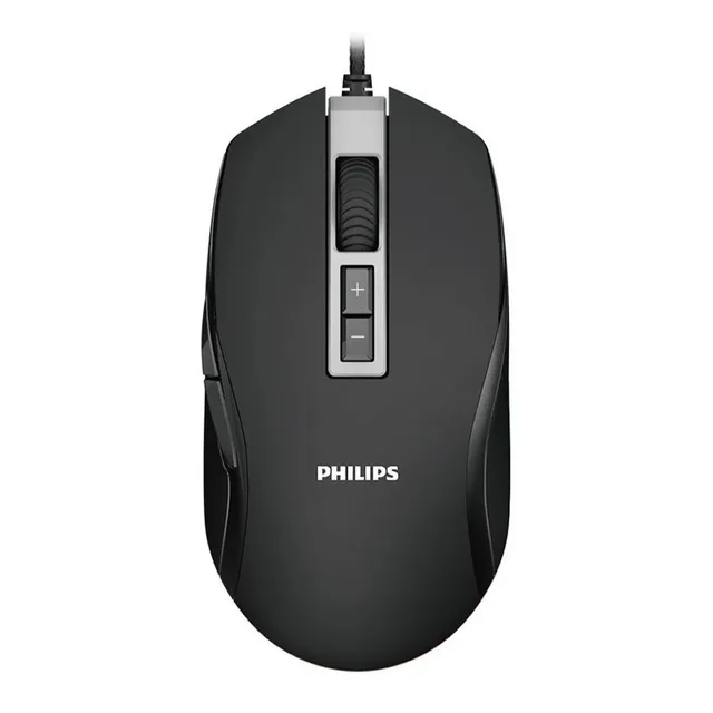 Mouse Gamer Philips G212 Rgb 8 Botones 6400dpi Gaming Pc Color Negro