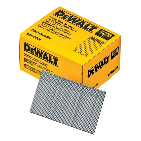Clavos De Acabado Dewalt Dcs16200, Calibre 2 X 16 (2500 Por Caja)
