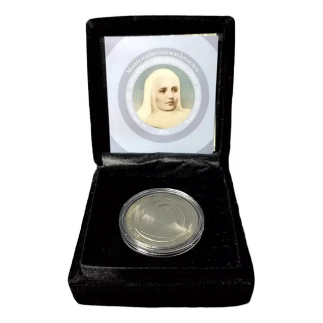 Moneda Madre Laura 5000 Pesos 2015 Estuche Negro Y Cartilla 