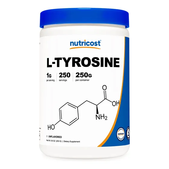 Suplemento Nutricost L-tirosina En Polvo 250 G 1000 Mg/porci