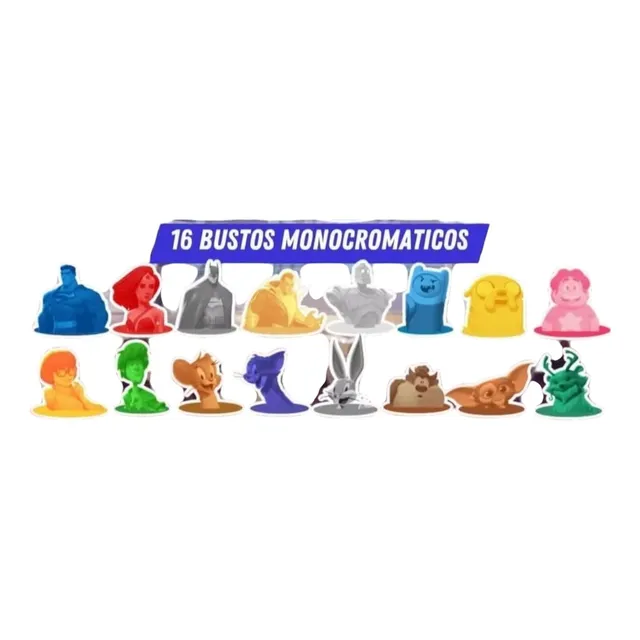 Set 16 Figuras Vuala Sorpresa Multiversos Torsos Monocroma