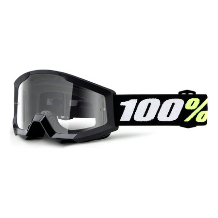Óculos Motocross Infantil Juvenil 100% Strata Mini Preto Óculos Motocross Infantil Juvenil 100% Strata Mini Preto