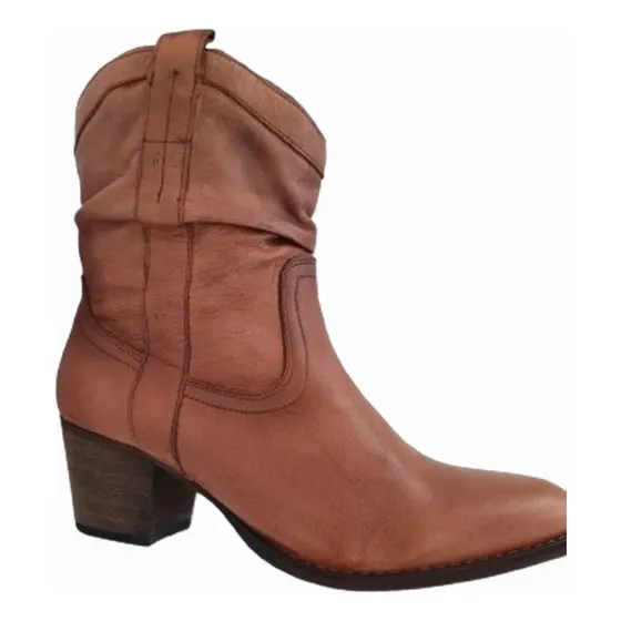 Bota Schutz Salto Médio Bloco Caramelo