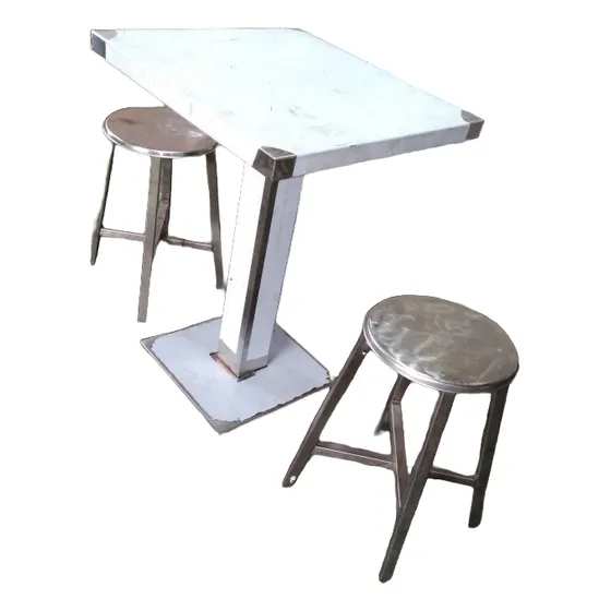 Mesa Para Cafeteria Restaurante Bar De Acero Inoxidable 304