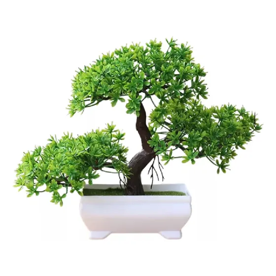 Árvore Artificial Bonsai Mini Vaso Realista Para Decoração