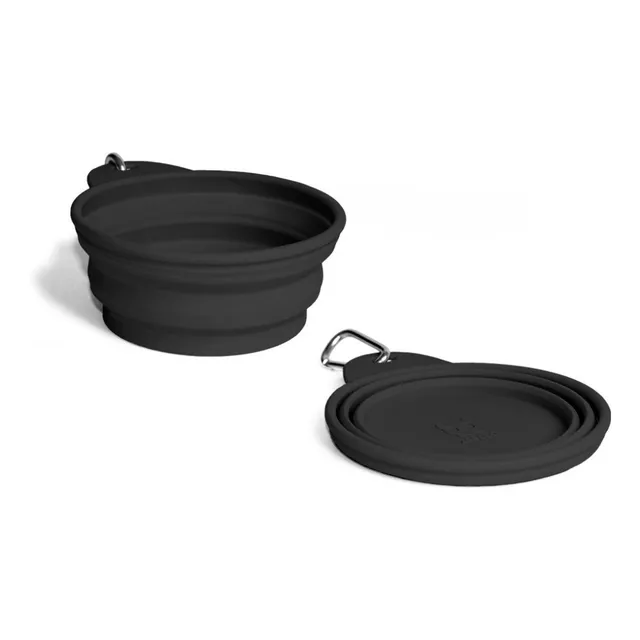Go Bowl Plegable Zeedog Para Perros Color Negro L 26 Cm