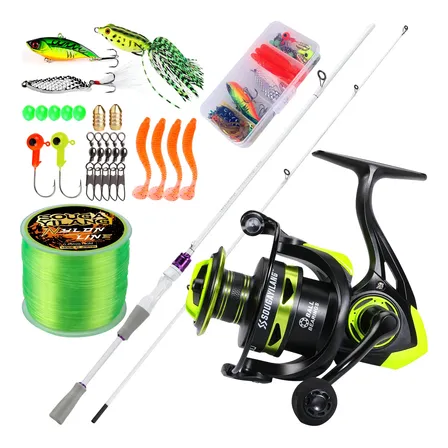 Kit De Pesca Completo 1,80m + Molinete E Linha + Acessórios