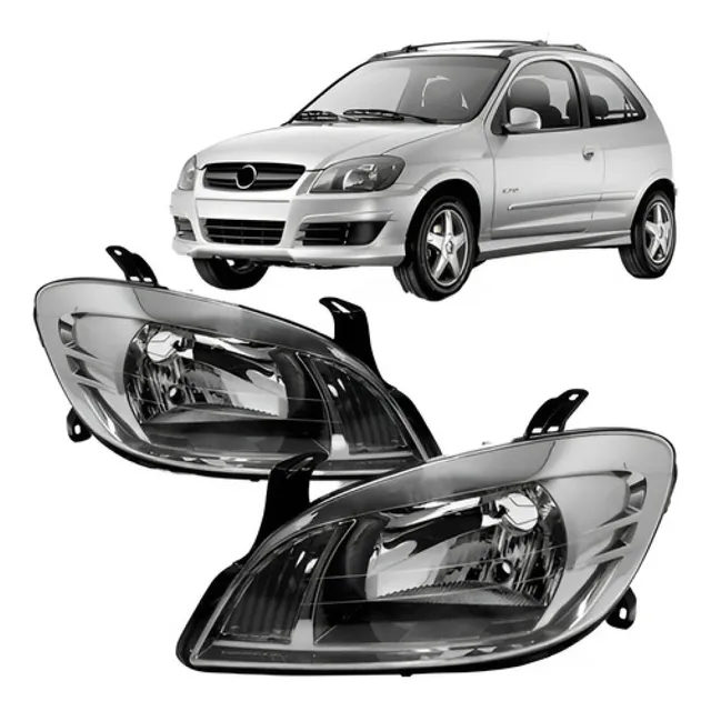 Par Farol Chevrolet Celta E Prisma 2007 A 2012 Fumê Claro