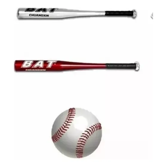 Bate Metálico De Béisbol Aluminio + Pelota Defensa Disfraz