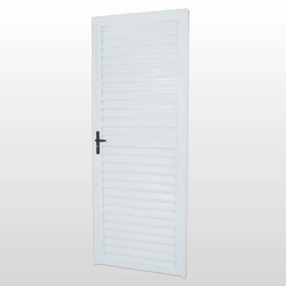 Porta Palheta 2,10 X 0,60 Ventilada Direita Alumínio Branco