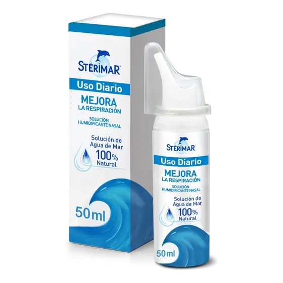 Stérimar Solución Humidificante Nasal Uso Diario 50 ml. Mejora la Respiración. Higiene Nasal Diaria para Toda la Familia. 100% Natural, Eficacia Clínicamente Comprobada. Recomendado por Médicos