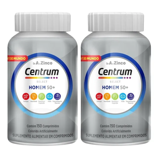 2 Potes - Centrum Select Homem 50+ Com 150 Comprimidos Cada
