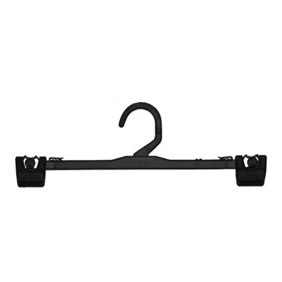 100 Perchas De Plastico Con Broches Fijo Lenceria Ropa 24cm