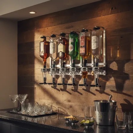 Dispenser De Bebidas Para Parede Com 6 Garrafas Genérico