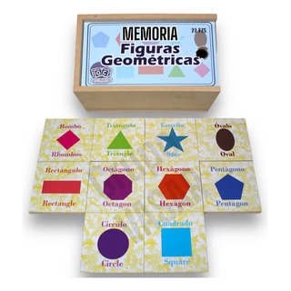 Juego De Memoria Figuras Geométricas Bilingüe Didáctico Mesa Juego De Memoria Figuras Geométricas Bilingüe Didáctico Mesa