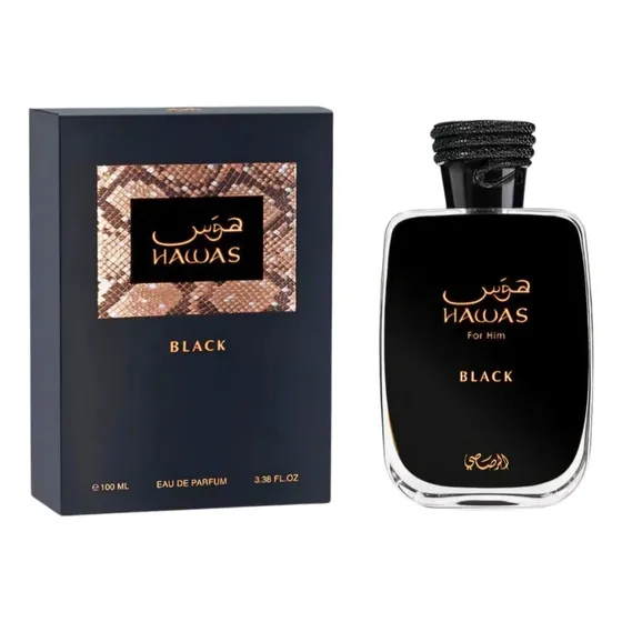 Perfume Rasasi Hawas Black Mem 3.4oz Edp Original 331033 Bcv