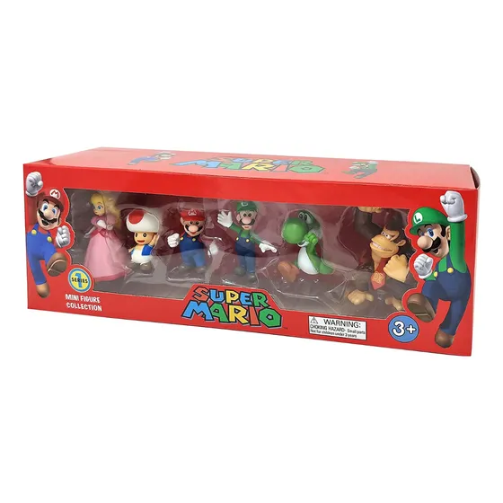 Juguete Muñecos Figuras Colección Set X 6 Super Mario Bros