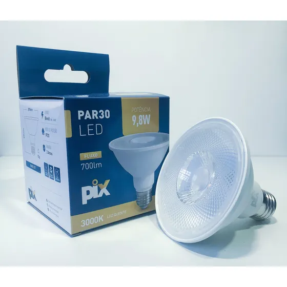 Lâmpada Led Par30 9,8w 3000k - Pix Cor da luz 3000K (Branco-Quente) 127/220V
