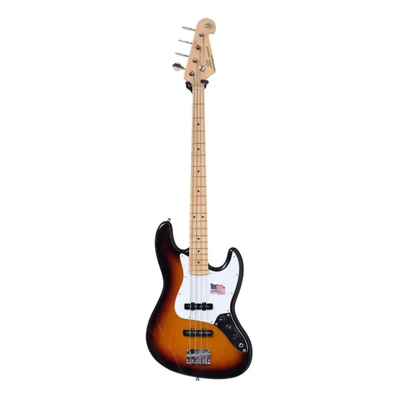 Sx Jazz Bass Contra-baixo 4 Cordas Cor Sunburst