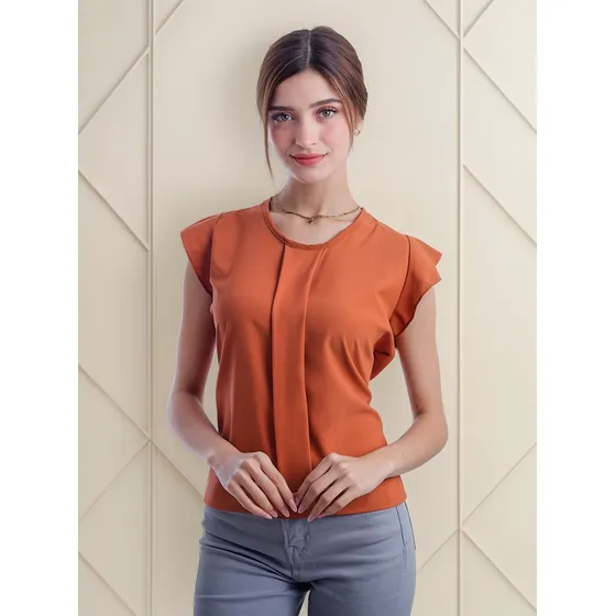 Blusa Eiry - Nébula - Camel