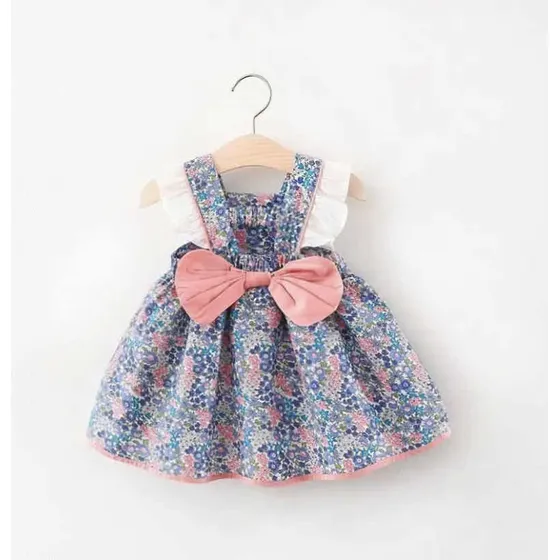 Vestido De  Niñas Bebés Casual De Flores