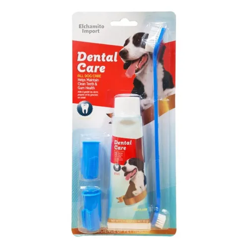 Set De Higiene Dental Con Cepillo Para Mascota Dental Care S Sabor Carne