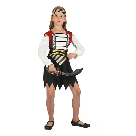 Disfraz Pirata Talla 4-6 Niñas Nuevo Negro 4-6