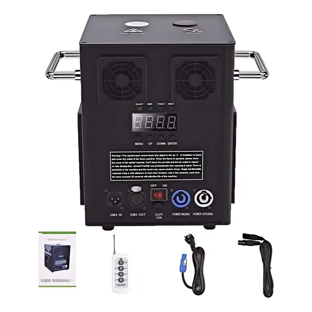Maquina De Chispas Sparkler Fría Con Mando Inalámbrico 750w