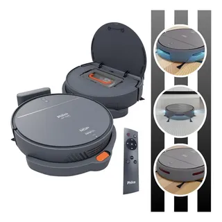 Aspirador Robô Função Mop Pas29a Bivolt 35w Philco Cinza 127/220v