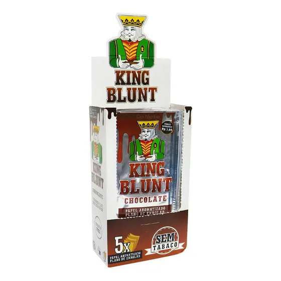 Caixa De King Blunt - Chocolate, 25 Envelopes - 125 Blunts