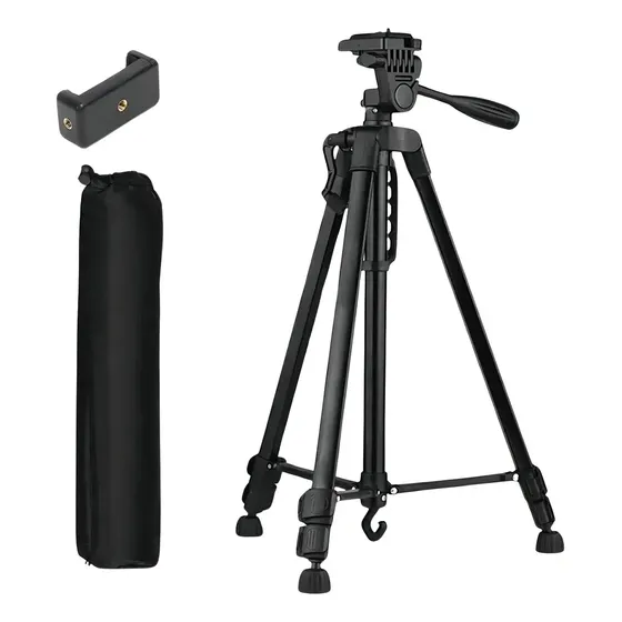 Tripode Para Camara Profesional 3366 Nivel Angulo Manivela Color Negro | Cuotas sin interés