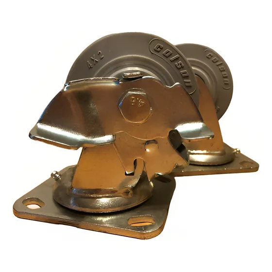 2 Rodajas Ruedas 4x2 Giratorias Con Freno Colson Hi Tech
