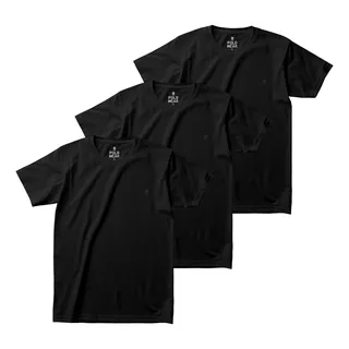 Kit 3 Camisetas Masculinas BĂĄsicas AlgodĂŁo Polo Wear Preto Kit 3 Camisetas Masculinas BĂĄsicas AlgodĂŁo Polo Wear Preto