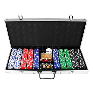 Maleta De Poker Jogo Com 500 S/númeração E 5 Dados Maleta De Poker Jogo Com 500 S/númeração E 5 Dados