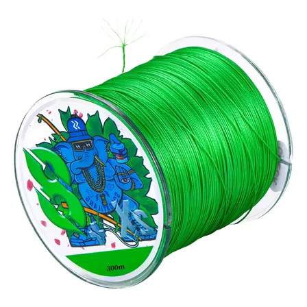 Linha De Pesca Pe 300m 8 Fios Premium Multifilamento Durável Verde 0.32mm-55lb