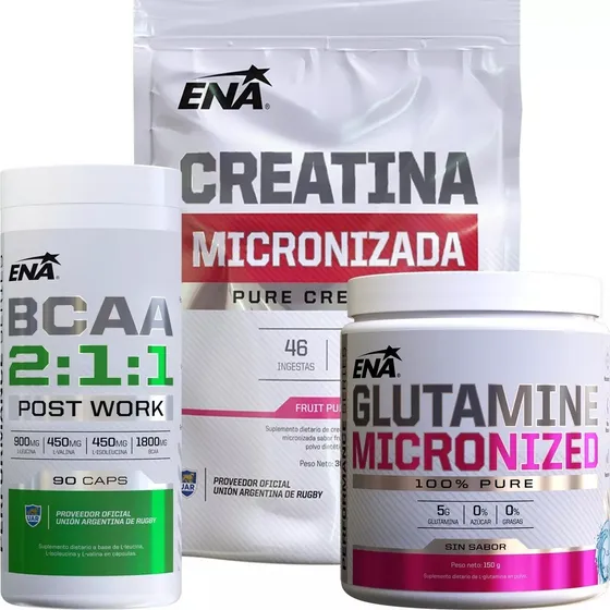 Glutamina Creatina Bcaa Ena Crecimiento Muscular Definido