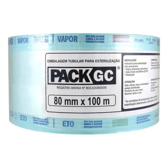 Rolo Para Esterilização Pack Gc - 8cm X 100m Pack Gc