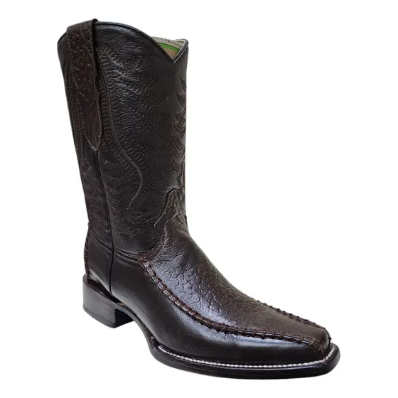 Bota Vaquera De Piel Para Hombre Bisonte Cuello De Toro