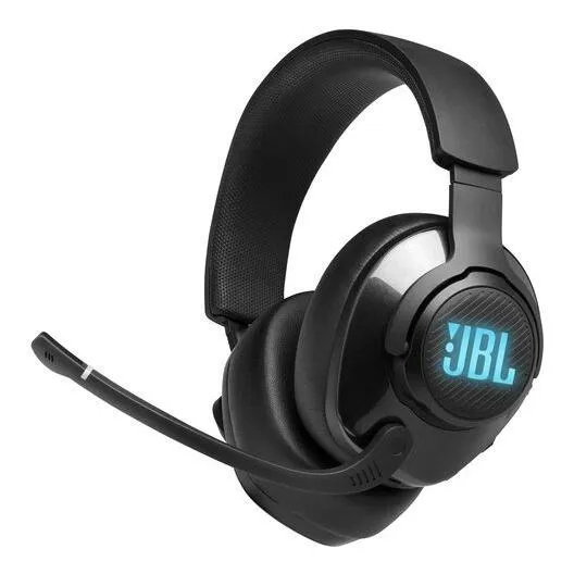 Auriculares Gamer JBL Quantum 400 JBLQUANTUM400 USB y 3.5mm Negro con luz LED